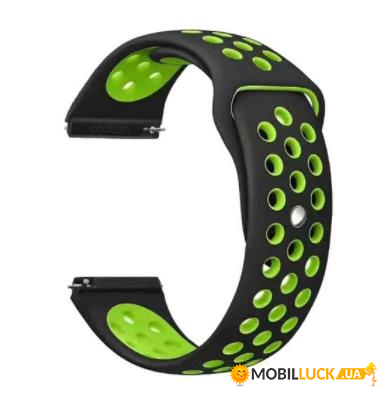  Nike Style BeCover  Xiaomi Amazfit Bip/Bip Lite/Bip S Lite/GTR 42mm/GTS/TicWatch S2/TicWatch E Black-Green (705703)