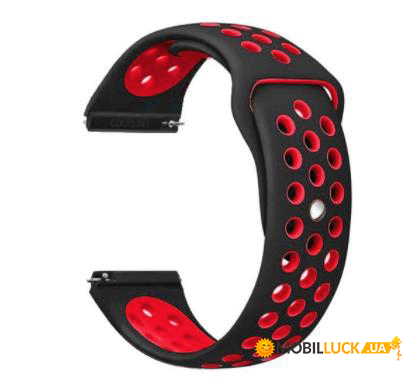  Nike Style BeCover  Xiaomi Amazfit Bip/Bip Lite/Bip S Lite/GTR 42mm/GTS/TicWatch S2/TicWatch E Black-Red (705704)