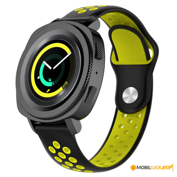  Nike Style BeCover  Xiaomi iMi KW66 / Mi Watch Color / Haylou LS01/LS02 / Haylou Smart Watch Solar LS05 Black-Yellow (705805)