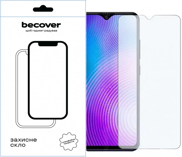   BeCover Tecno Pop 7 (BF6) 3D Crystal Clear Glass (709265)