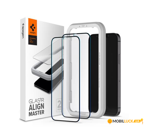   Spigen  iPhone 12 / 12 Pro tR ALM FC Black (2Pack) (AGL01802)