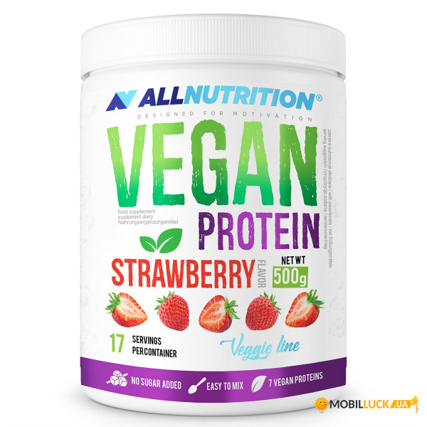  All Nutrition Vegan Protein - 500g Strawberry 100-66-7193175-20