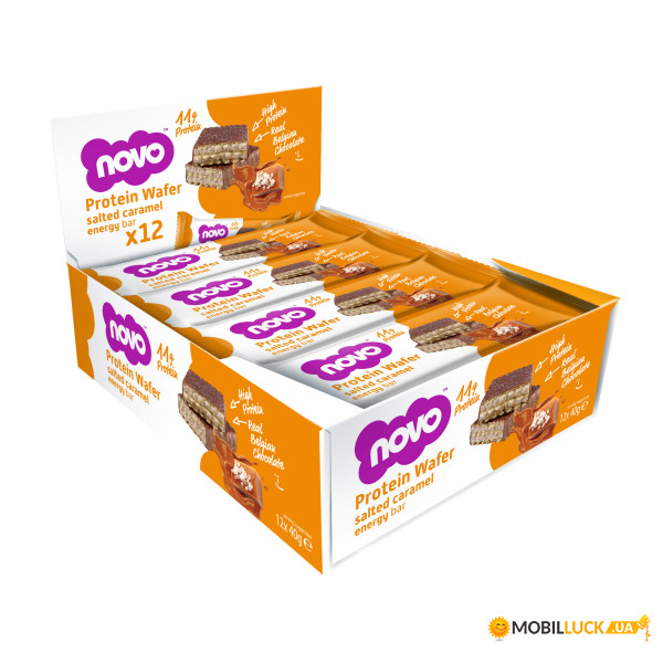  Novo Nutrition Protein Wafer bar 12x40g Salted Caramel