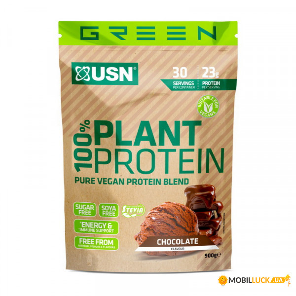  USN 100% Plant Protein 900 g chocolate