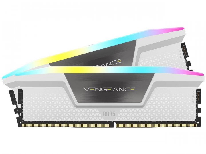   Corsair 32 GB (2x16GB) DDR5 6000 MHz Vengeance RGB White (CMH32GX5M2D6000C36W)