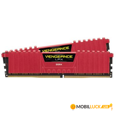   DDR4 2x16GB/3000 Corsair Vengeance LPX Red (CMK32GX4M2B3000C15R)