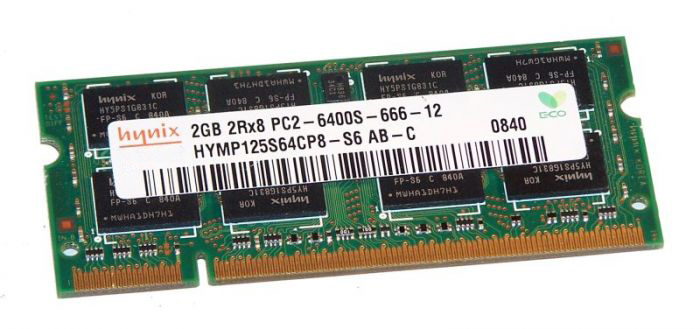   Hynix SO-DIMM DDR2 2GB 800MHz (HYMP125S64CP8-S6)