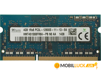   Hynix SODIMM DDR3L-1600 4096MB PC3-12800 (HMT451S6BFR8A-PB)