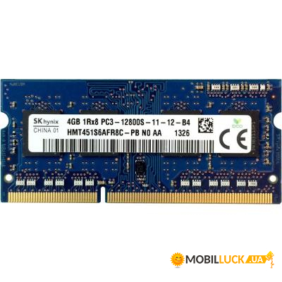   Hynix SoDIMM DDR3 4GB 1600 MHz (HMT451S6AFR8C-PB)