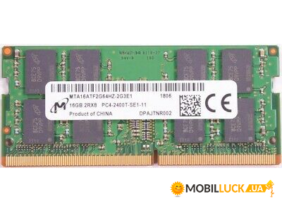  Micron 16Gb SO-DIMM DDR4 2400 MHz (MTA16ATF2G64HZ-2G3E1)