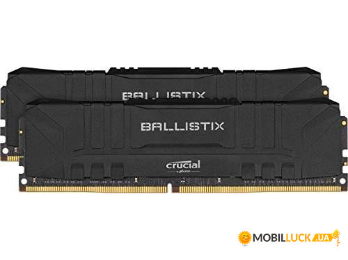  Micron Crucial DDR4 2666 16GB KIT (8GBx2) Ballistix Black (BL2K8G26C16U4B)