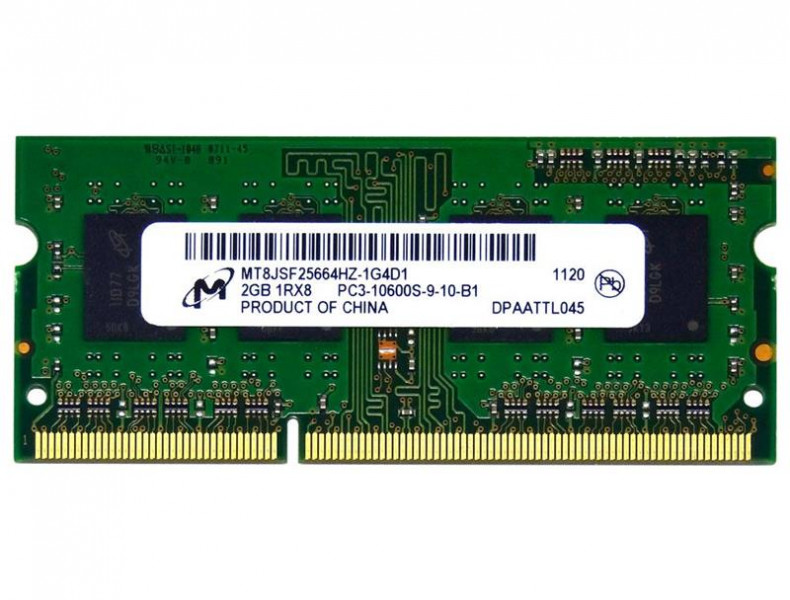   Micron SO-DIMM 2GB/1333 DDR3 (MT8JSF25664HZ-1G4D1)