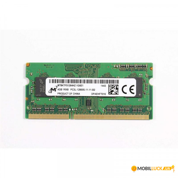   Micron SO-DIMM 4GB/1600 DDR3L (MT8KTF51264HZ-1G6N1) Refurbished