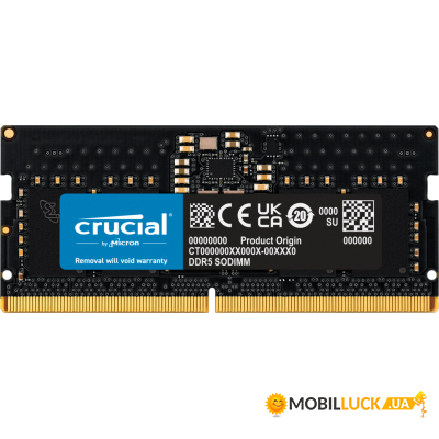     SoDIMM DDR5 16GB 5600 MHz Micron (CT16G56C46S5)