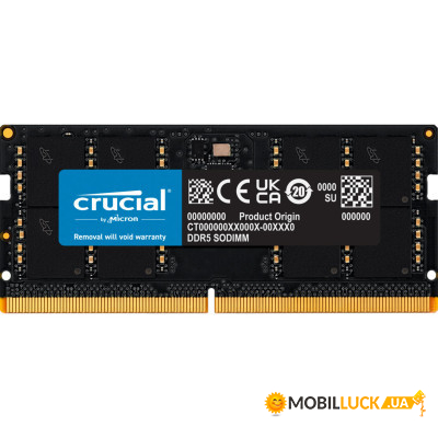     SoDIMM DDR5 24GB 5600 MHz Micron (CT24G56C46S5)