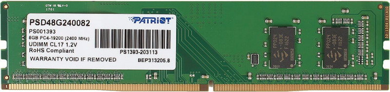   DDR4 8GB 2400MHz Patriot (PSD48G240082)