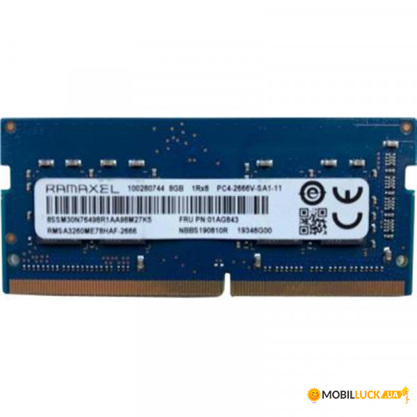   Ramaxel SO-DIMM 8GB/2666 DDR4 (RMSA3260ME78HAF-2666)