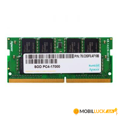     Apacer SoDIMM DDR4 4GB 2133 MHz (AS04GGB13CDTBGH)