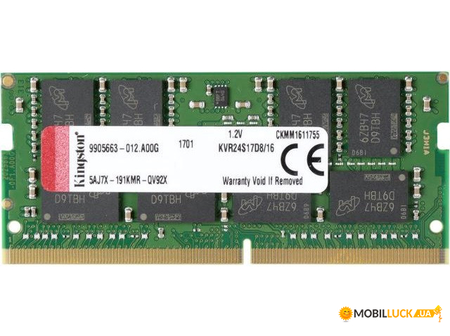    Kingston DDR4 2400 16GB SO-DIMM (JN63KVR24S17D8/16)