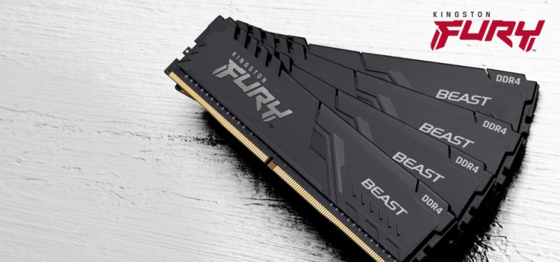    Kingston DDR4 3200 64GB KIT (32GBx2) Fury Beast (KF432C16BBK2/64)