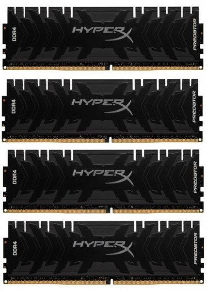   DDR4 4x16GB/3600 Kingston HyperX Predator Black (HX436C17PB3K4/64)