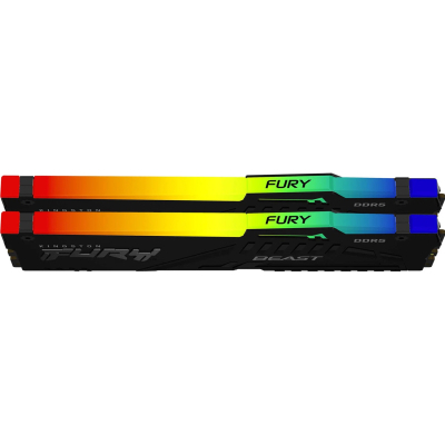     DDR5 64GB (2x32GB) 4800 MHz FURY Beast RGB Kingston Fury (ex.HyperX) (KF548C38BBAK2-64)