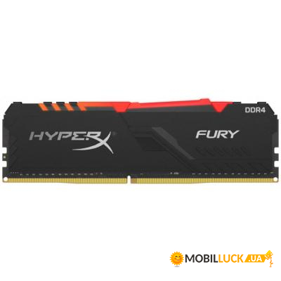   Kingston HyperX Fury RGB Black DDR4 1x8GB HX424C15FB3A/8