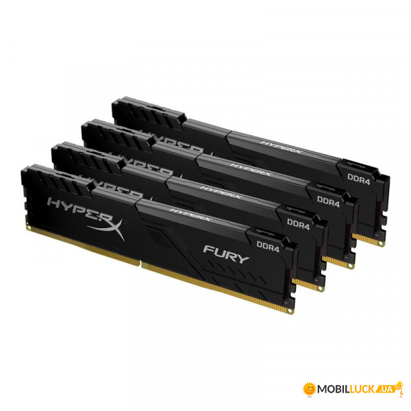    Kingston DDR4 3000 64GB KIT (16GBx4) HyperX Fury Black (HX430C16FB4K4/64)