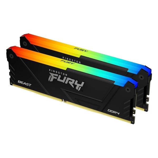     DDR4 32GB (2x16GB) 3600 MHz FURY Beast RGB Kingston Fury (ex.HyperX) (KF436C18BB2AK2/32)