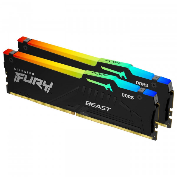  ' Kingston Fury Beast Black RGB DDR5-6000 64GB (2x32GB) 40-40-40 1.35V XMP