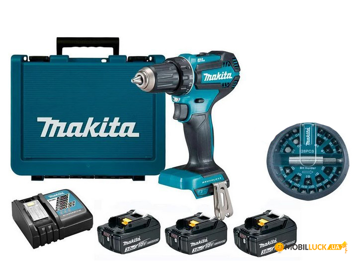  - Makita DDF485RFE3X + 3  18 V 3 Ah + / +  +   28  (B-28911)