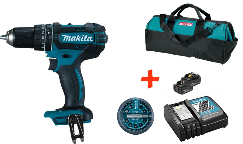   - Makita DHP482Z+2 .18V 5 Ah+ + +