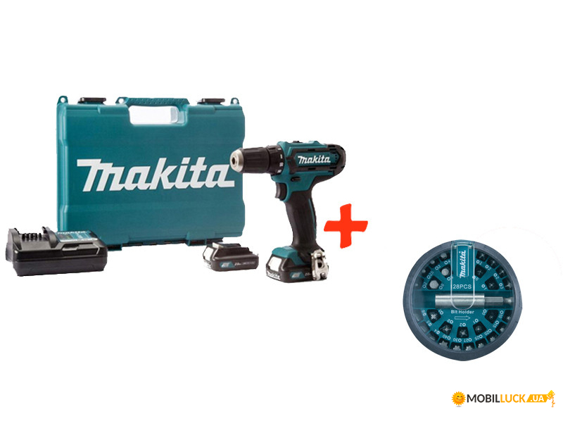   - Makita HP333DWAE + 2  12 V 2 Ah + / +  +  