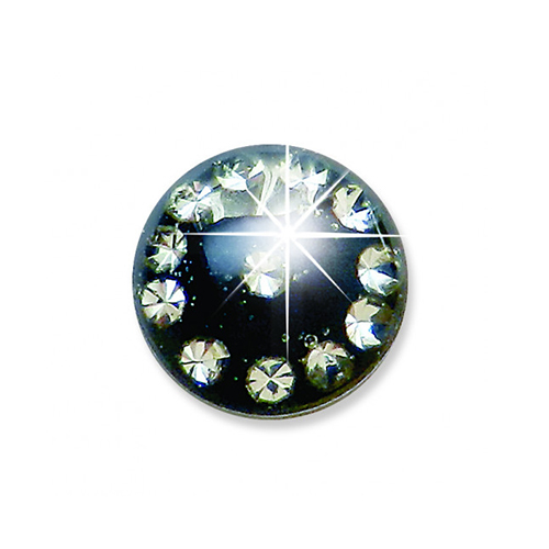  Biojoux Urban Button 8 mm Crystal/Black