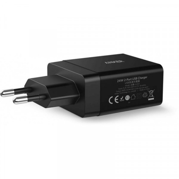   Anker PowerPort 2 2USB 2.4A V3 Black (A2021L11)