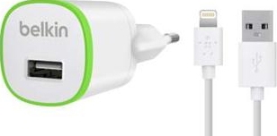    Belkin 1USB 2.4A White (F8J025vf04-WHT) + cable Lightning