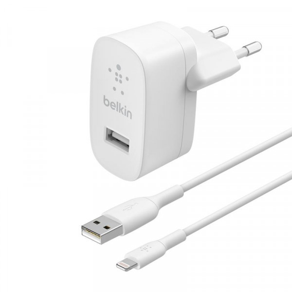   Belkin 12W USB-A 2.4A, Lightning 1m, white (WCA002VF1MWH)