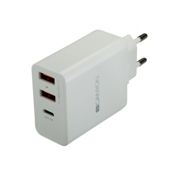   Canyon 2USB 2.4A White (CNE-CHA08W)