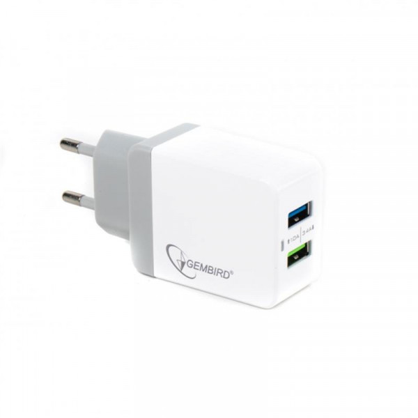   Gembird 2USB 3.4A White (MP3A-UC-AC10)