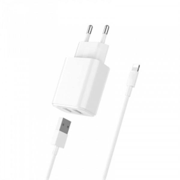    Jellico C22 1USB 2.1A White (RL058165) + cable Lightning