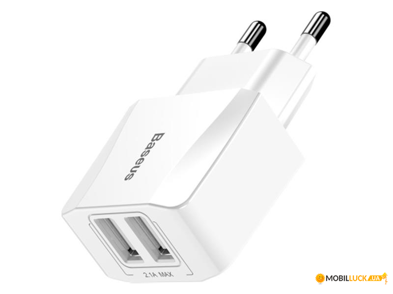   Baseus Mini Dual-U 2USB 2.1A White (491801)