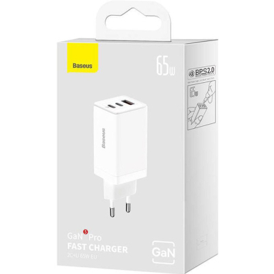   Baseus 65W GaN5 Pro 2C+U(CCGP120202 ) white (960194)