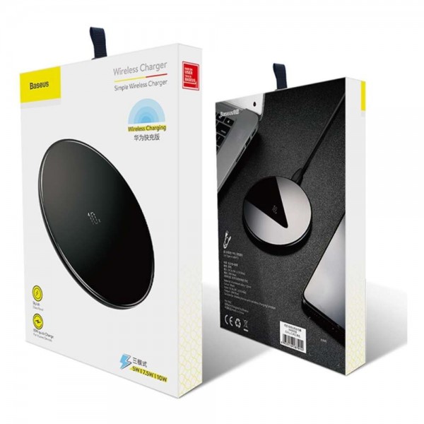   Baseus Simple Wireless Charger Black (CCALL-CJK01) (BS-000065421)