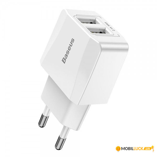   Baseus Mini Dual-U 2 USB 2.1A White CCALL-MN02 (BS-000065498)