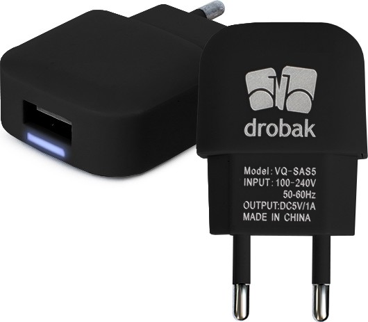    Drobak 1xUSB 1A Black (905322)