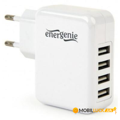    EnerGenie 2USBx2.1A+2USBx1A White (EG-U4AC-02)