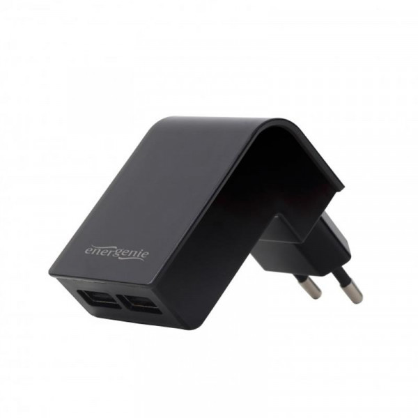   EnerGenie 2USB 2.1A Black (EG-U2C2A-02)