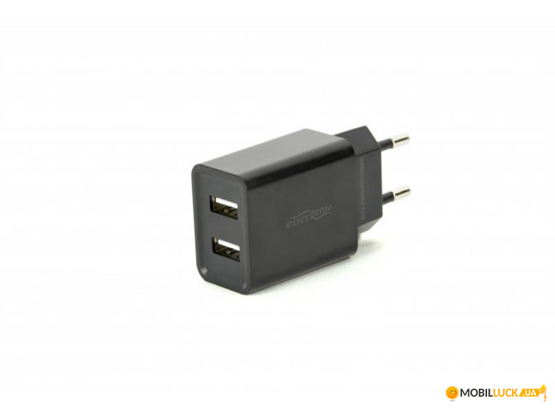   EnerGenie 2USB 2.1A Black (EG-U2C2A-03-MX)