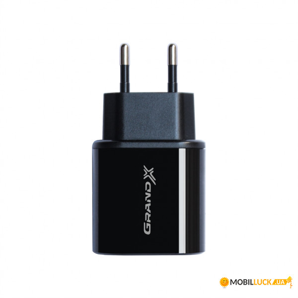    Grand-X 1USB 2.4A Black CH-55B