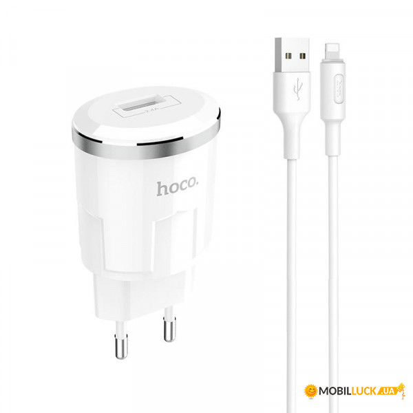    1USB Hoco C37A + Cable Lightning 2.4A White